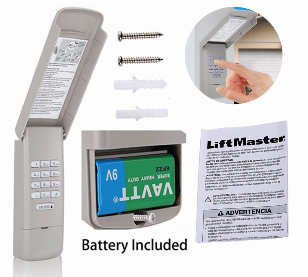 Jowenia Wireless Garage Door Opener Keypad, Craftsman Remote Wireless Keypad Keyless Entry Door Opener Compatible with Liftmaster Replaces 877MAX 376LM 377LM 977LM