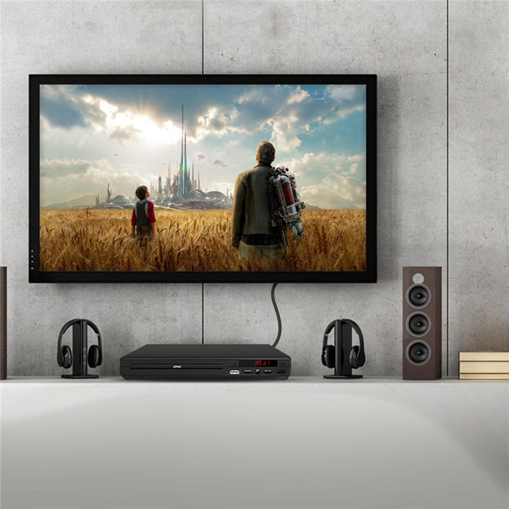 Hinzonek HD DVD Player for TV, CD Players for Home with HD/AV/Coaxial Output &USB Input, TV Support 1080P,AV Cable and Full Function Remote Control Included