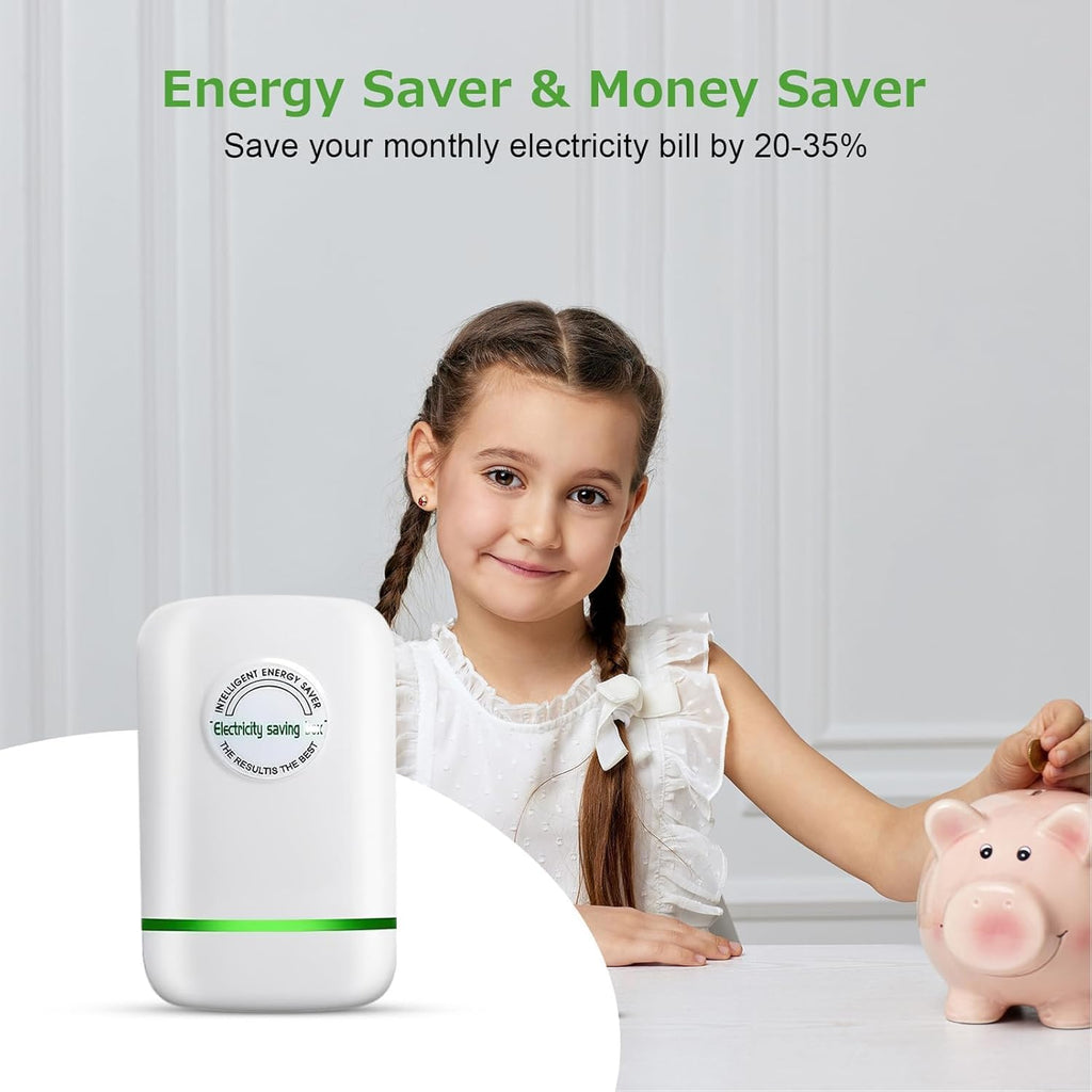 DICEEVIL 4 Pack Power Saver, Energy Saving Device Power Saver Electricity Saving Box, Household Voltage Stabilizer Energy Saver Office Market Device, 90V-240V US Plug