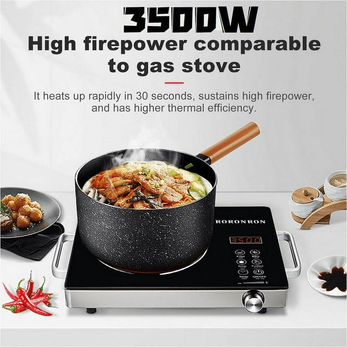 Hinzonek 3500W Hot Plate Electric Ceramic Stove Infrared Induction Cooker Home Cooktop Cooking Furnace US 110V