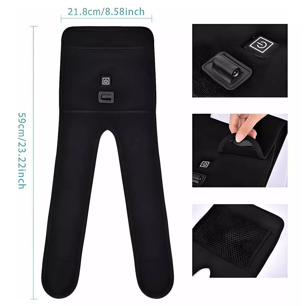 Haokaini Knee Heating Pad, Heated Knee Brace Wrap with 3 Adjustable Temperature & Herbal Bags, Electric Heat Knee Wrap Support, Joint Pain & Arthritis Pain Relief, for Men and Women, Black