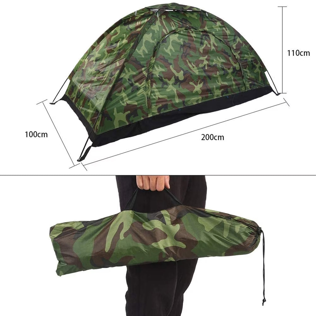Haokaini Camouflage Tent UV Protection Waterproof One Person Tent for Camping Hiking, Lightweight Backpacking Dome Tents, Camouflage Tent