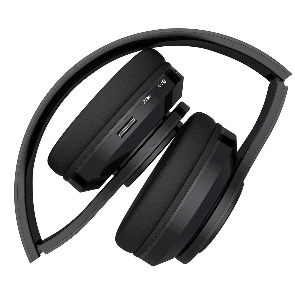 Leyeet Bluetooth Over-Ear Headphones, Noise Canceling Wireless Headphones with Inside Microphone, Adjustable Lightweight Headset Easy Carry & Soft Earpads, Foldable Headset for Travel Office B39
