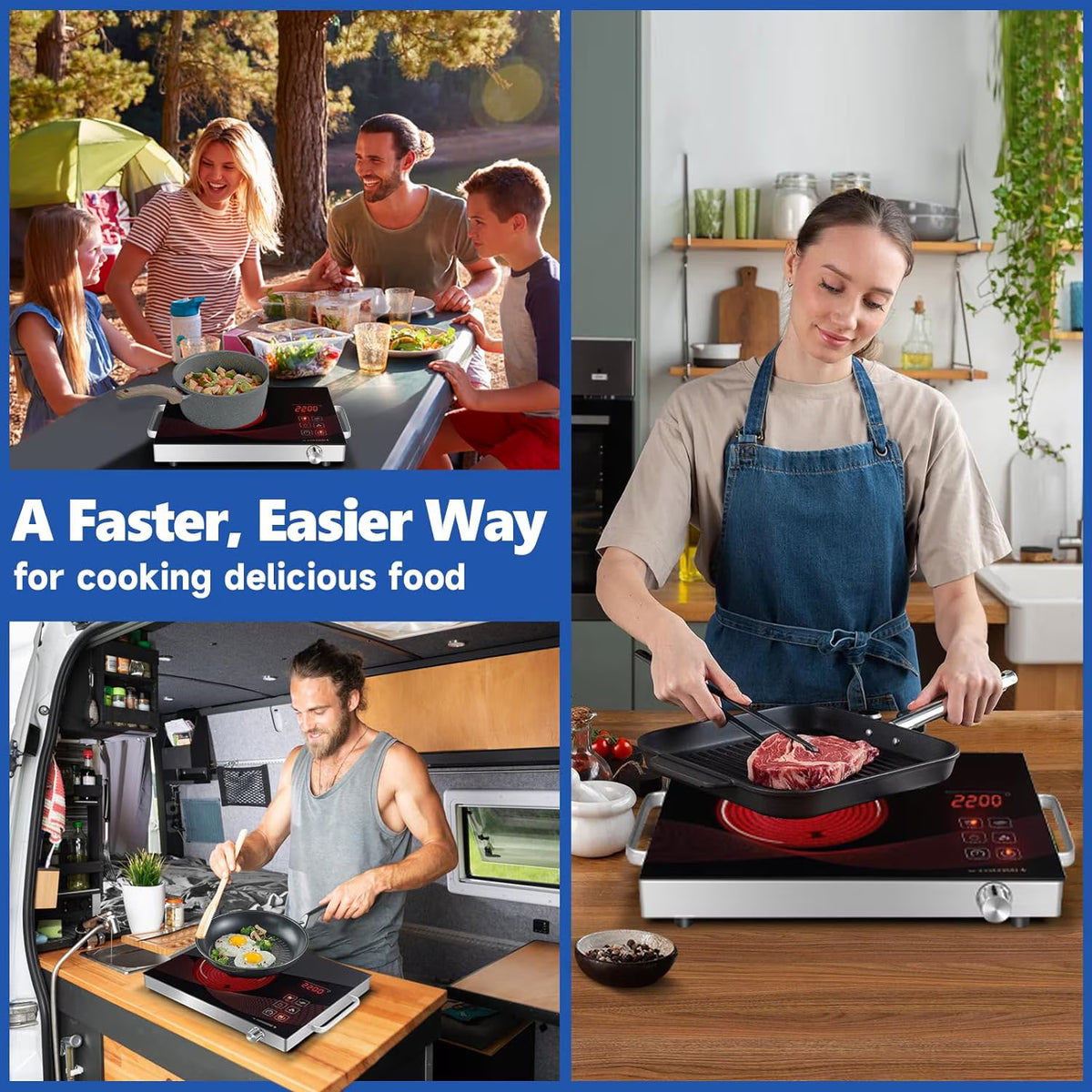 Hinzonek 3500W Hot Plate Electric Ceramic Stove Infrared Induction Cooker Home Cooktop Cooking Furnace US 110V