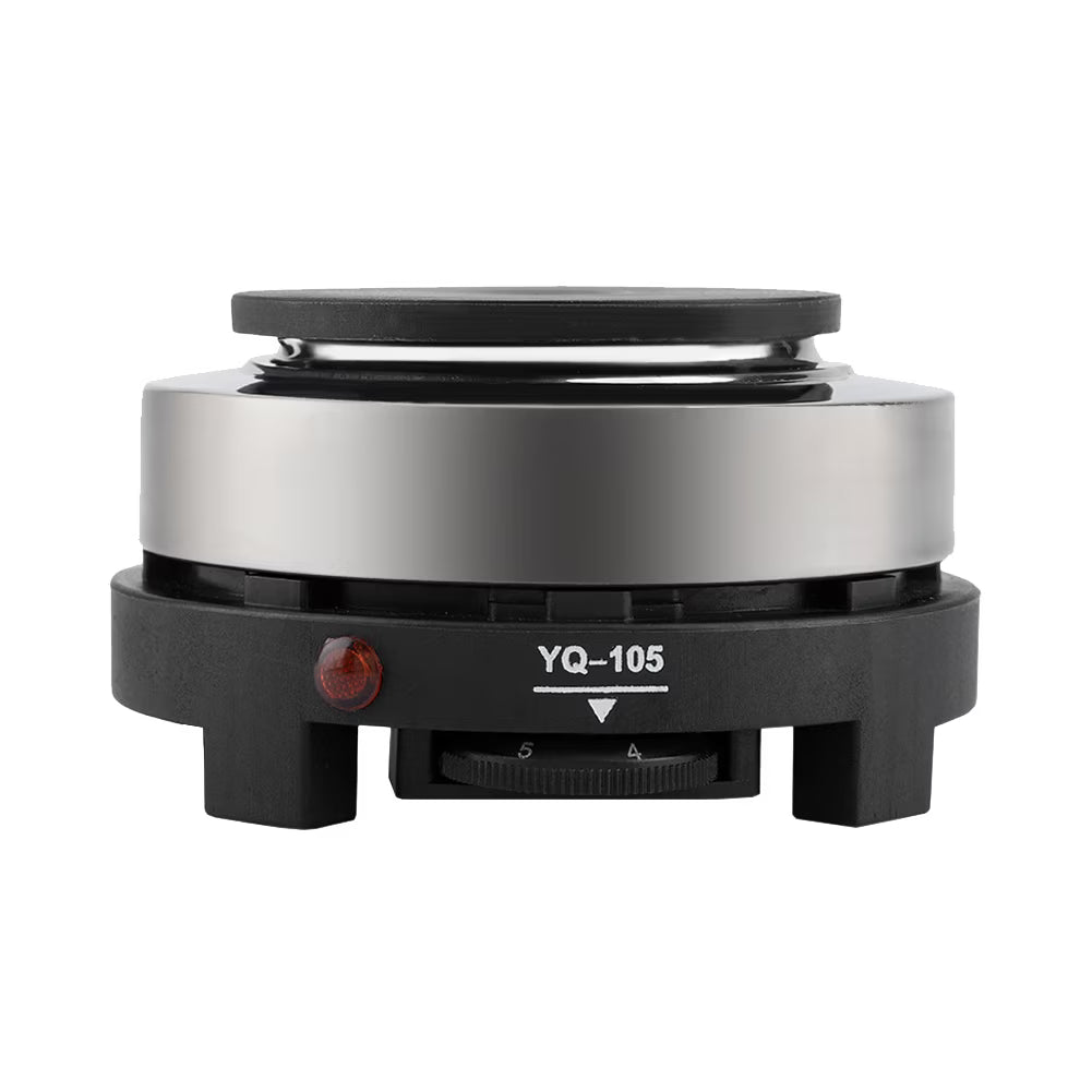 Hinzonek Mini Electric Heater Stove, 500W Round Hot Plate Portable Countertop Burner For Ceramic Glass Kettle Single Plate Cooktop, Easy to Clean Multifunction Home Kitchen Hot Burner,Black
