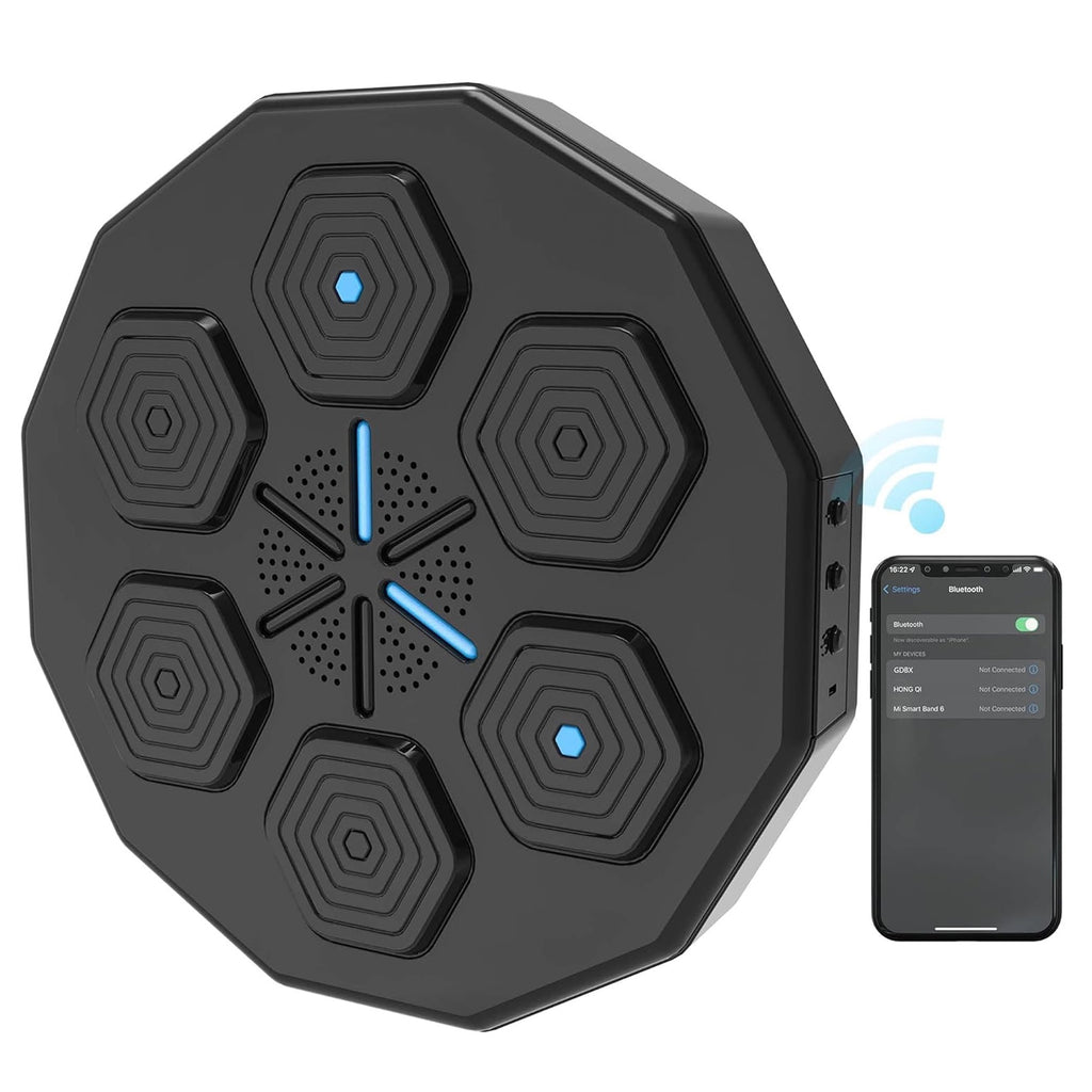 FAMKIT Music Boxing Machine, Smart Bluetooth Music Boxing Training Equipment, Wall-Mounted Boxing Exercise Equipment, Music Boxing Target Workout Punching Machine for Kids and Adults