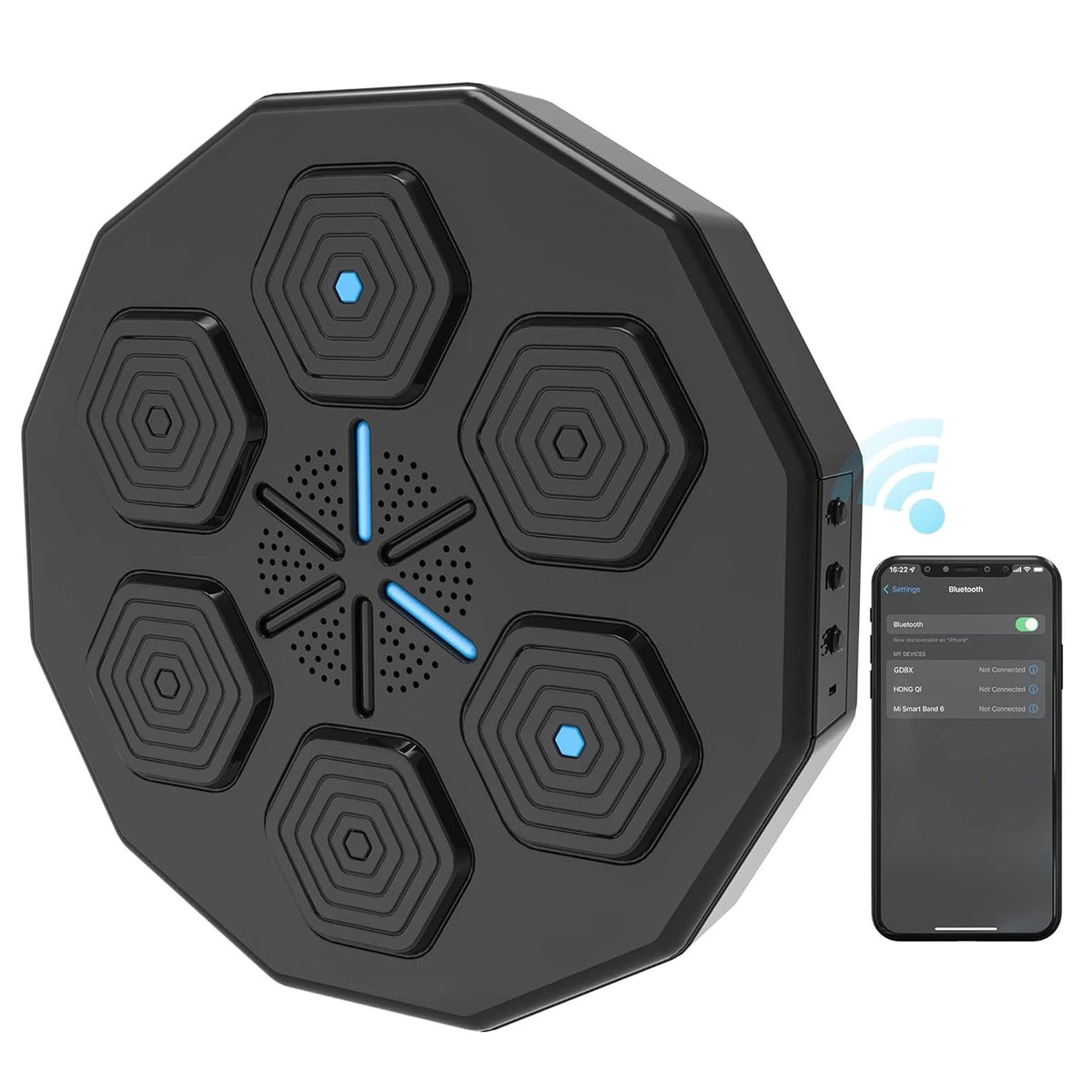 FAMKIT Music Boxing Machine, Smart Bluetooth Music Boxing Training Equipment, Wall-Mounted Boxing Exercise Equipment, Music Boxing Target Workout Punching Machine for Kids and Adults