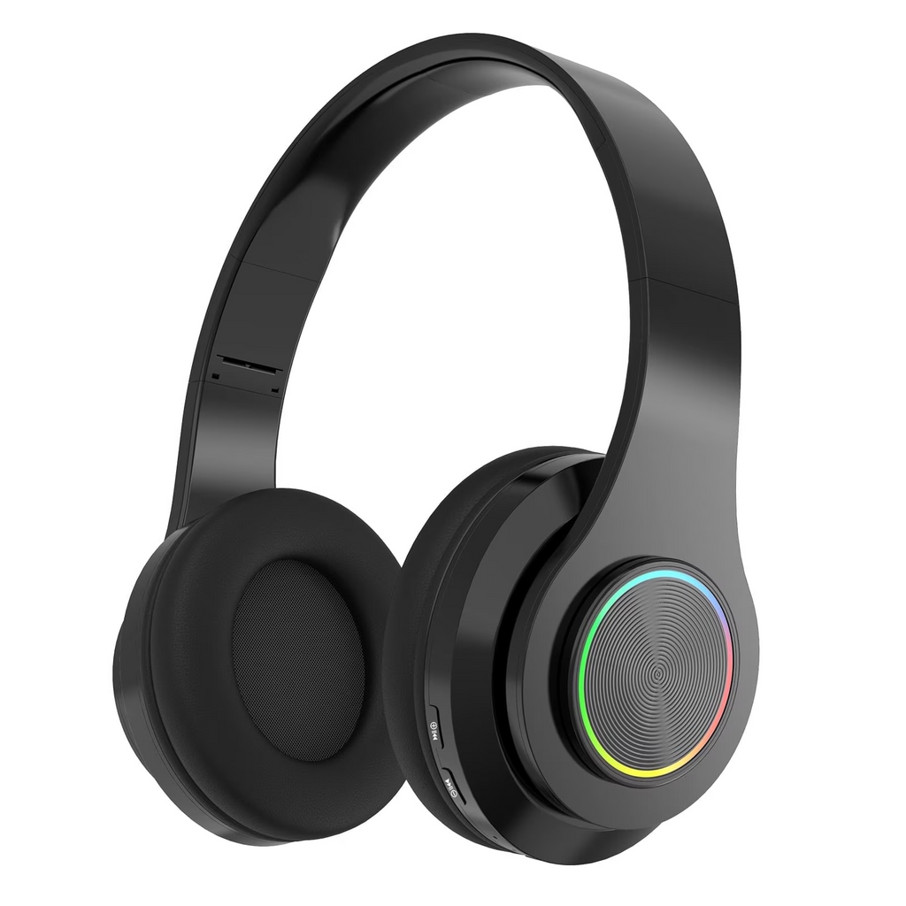 Leyeet Bluetooth Over-Ear Headphones, Noise Canceling Wireless Headphones with Inside Microphone, Adjustable Lightweight Headset Easy Carry & Soft Earpads, Foldable Headset for Travel Office B39