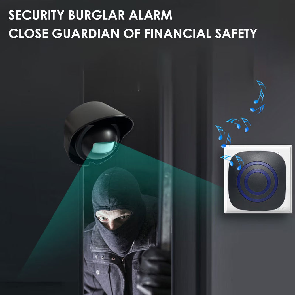 DICEEVIL Driveway Alarm, 656ft Wireless Driveway Alarm Outdoor Weather Resistant Motion Sensor- Security Alert-Monitor with 38 Chimes for Indoor Outdoor Use