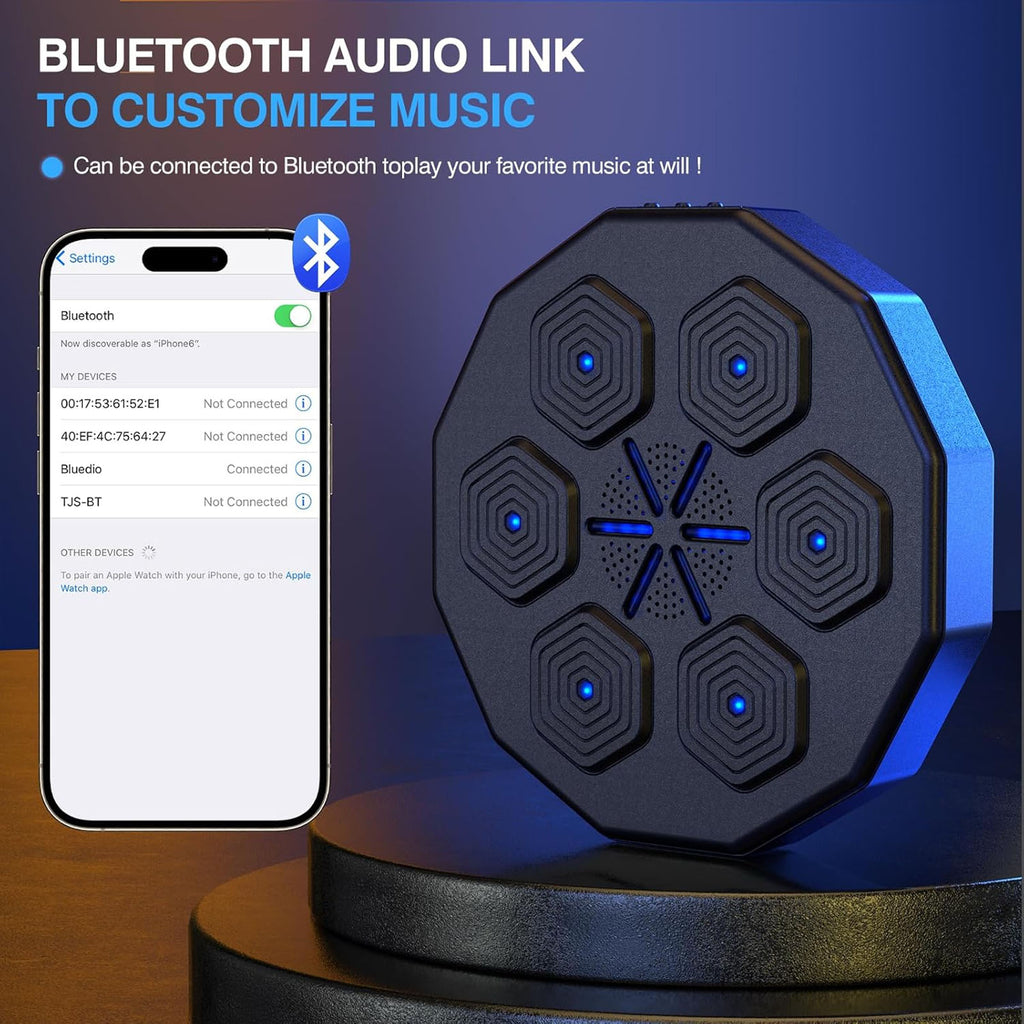 FAMKIT Music Boxing Machine, Smart Bluetooth Music Boxing Training Equipment, Wall-Mounted Boxing Exercise Equipment, Music Boxing Target Workout Punching Machine for Kids and Adults