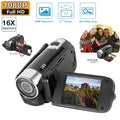 FAMKIT Portable Full HD 1080P High Definition Digital Video Camera, DV Camcorder Camera Recorder with Mic & Speaker, 16MP 2.7 Inch Colourful LCD Display Screen 16X Digital Zoom Digital Camera