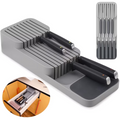 Leyeet Knife Organizer, Knife Storage DrawerStore Knife Organizer, holds up to 9 knives, Kitchen Organization & Drawer Storage Compact, Grey