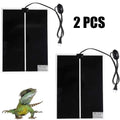 FAMKIT Reptile Heating Pad, 20W Pet Reptile Heating Pad Warmer with Temperature Control, Power Adjustment Under Tank Terrarium Heater Heat Mat for Reptiles Turtle, Tortoise, Snakes, Lizard, Gecko, 2 Pack