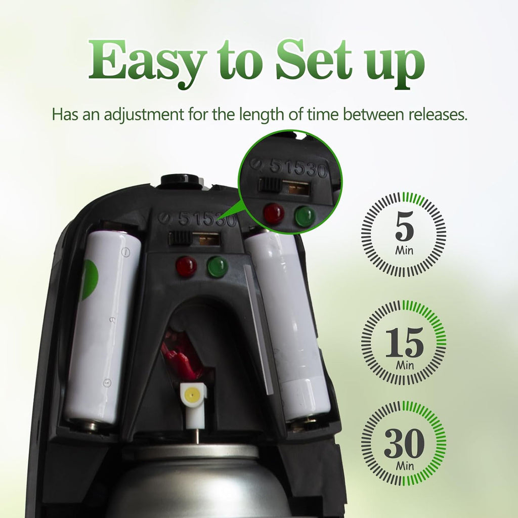 Diceevil 2 Pack Automatic Fragrance Dispenser - Wall Mount/Free Standing Air Freshener Dispenser, Adjustable Aromatherapy Machines Aerosol Spray Dispenser for Home Indoor Bathroom, Hotel, Office, Black