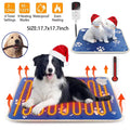 Haokaini Pet Heating Pad, Heated Cat Dog Bed Mat, Waterproof Adjustable Temperature Timed Heated Puppy Bed Pads with Chew Resistant Cord, Reusable Kitty Mats for Dogs Cats Small Animals