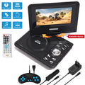 FAMKIT 7.8" Portable DVD Player, 6.8" HD Swivel Display Screen CD Player, Rechargeable Car DVD Player Support CD/DVD/SD Card/USB/Game Function, Personal DVD Player for Kids&Car Travel, Black