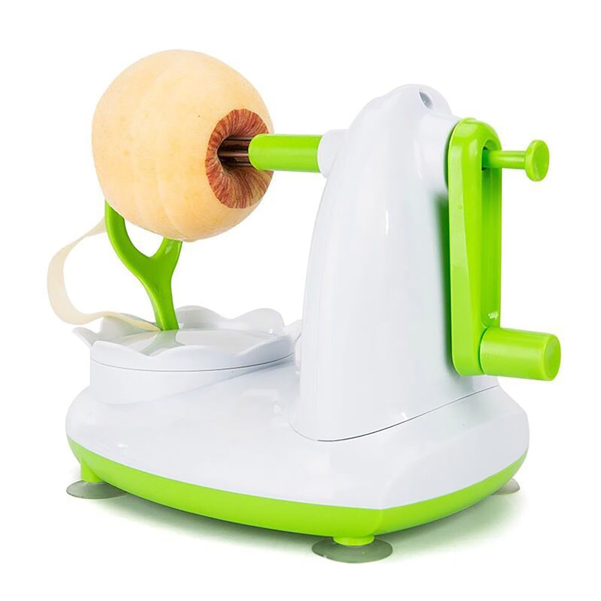 Hinzonek Potato Apple Peeler Corer Slicer Cutter Chopper Pear Fruit Easy Cut Cutter Kitchen Tool, Stainless Steel Blades Apple Cutter,Green