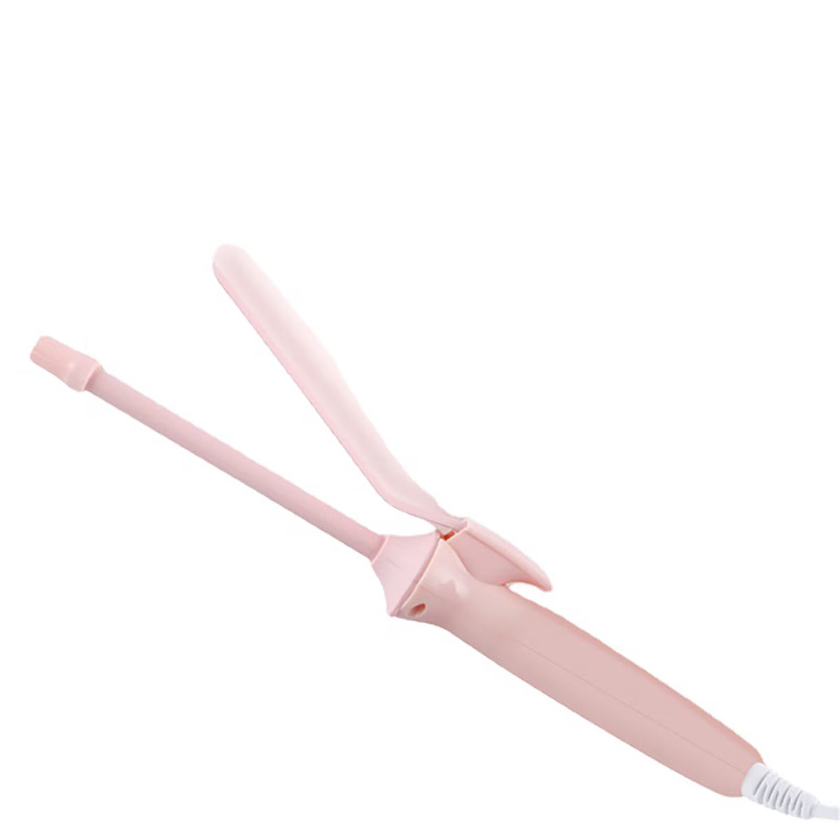 Hinzonek 9mm Small Hair Curler Mini Curling Iron Ceramic Coated Hair Curling Iron for Wool Roll，Wool Hair Curler,Tourmaline Ceramic Hair Curling Wand Wool Fine Curl Pink