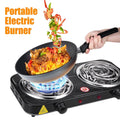 Zjyufy Electric Double Burner,2000WElectric Hot Plate Heating Stove with 5 Adjustable Temperatures