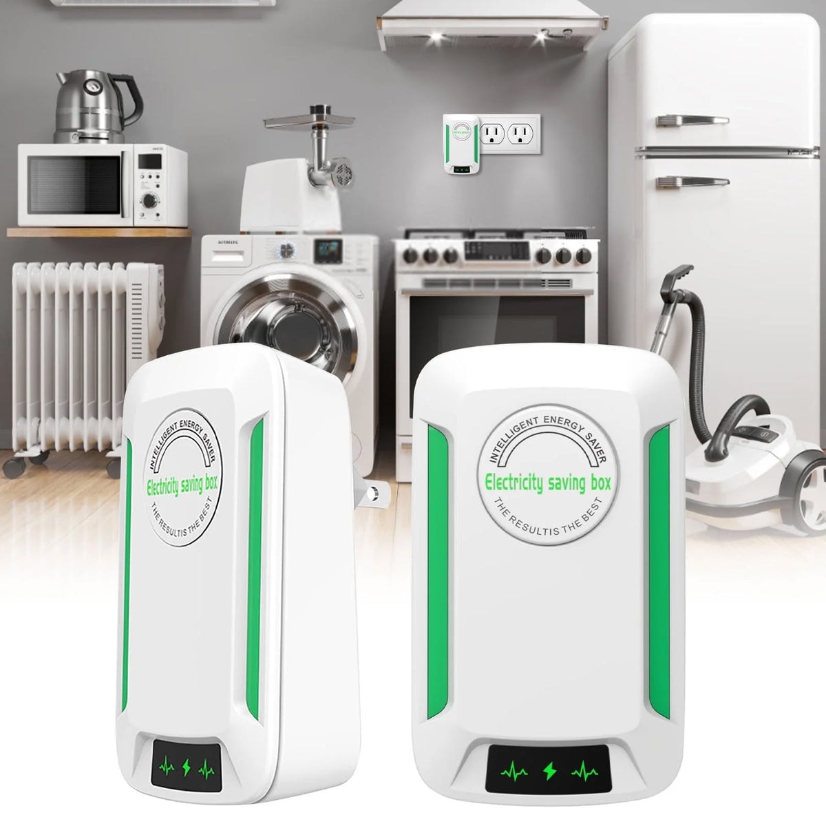 OhhGo 6 Pack Power Saver, Energy Saving Device Electricity Saving Box High Efficiency Household Stable Voltage Device Reduces Energy Costs US Plug