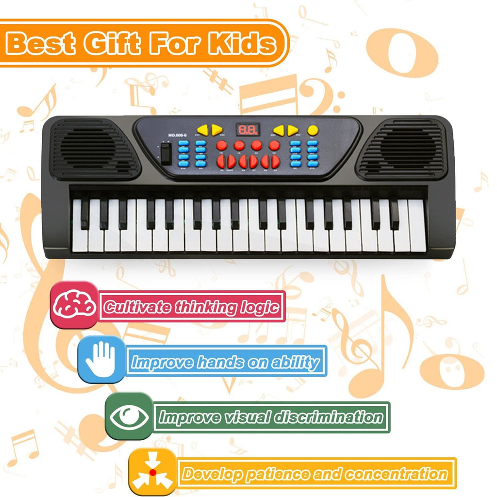 FAMKIT 37 Keys Piano Keyboard for Kids, Kids Digital Music Electronic Keyboard Piano Toy with Microphone, Electric Beginner Keyboard Piano Musical Toys for Girls Boys Christmas Birthday Gifts