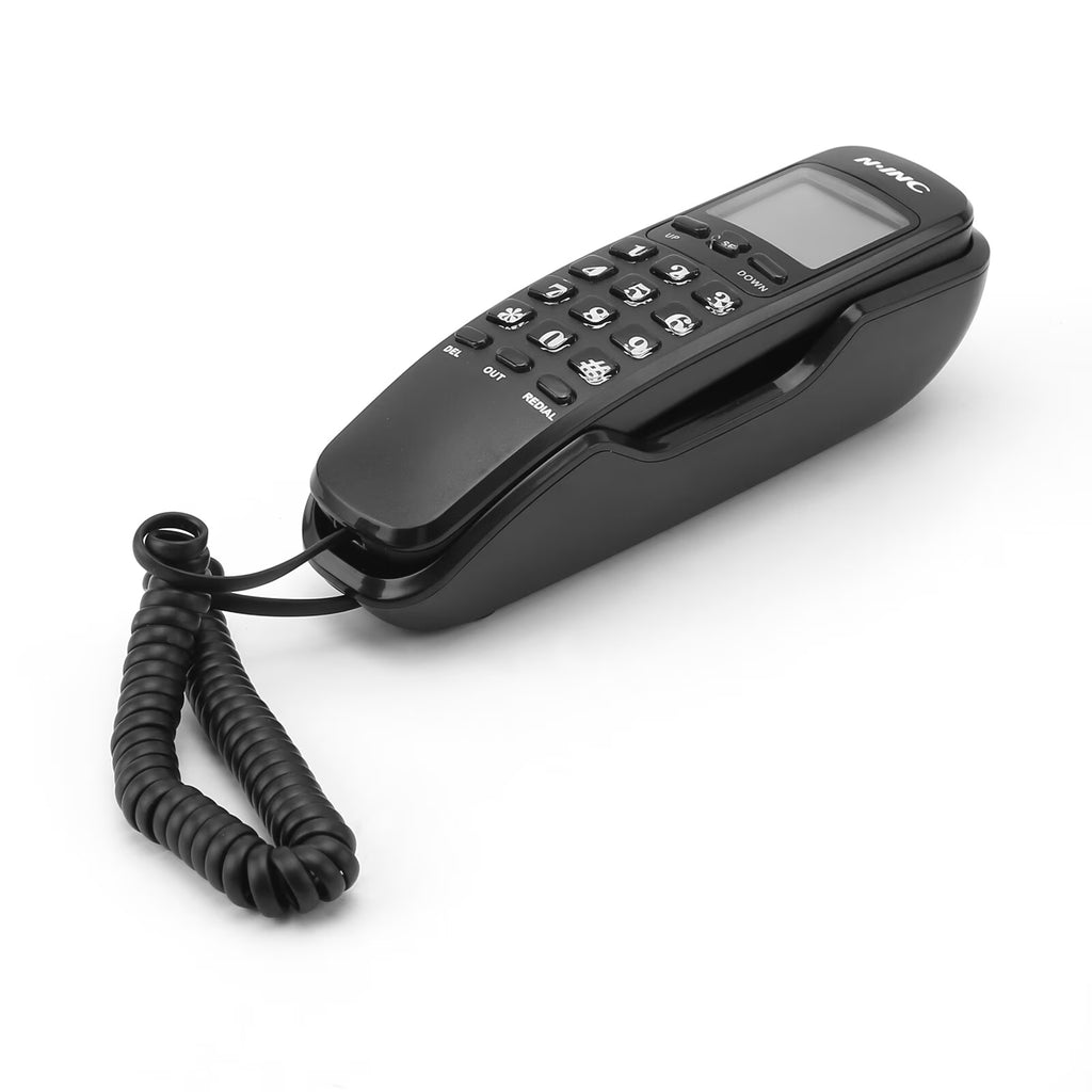 FAMKIT Corded Phone for Home, Durable landline Phone with Large Buttons for Seniors, Versatile Mini Phone for The Home, Office, and More, Black