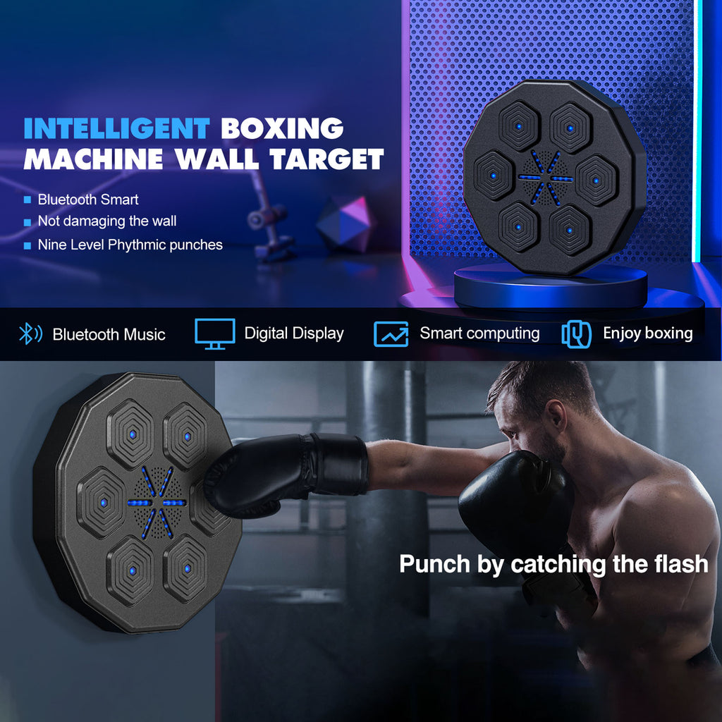 FAMKIT Music Boxing Machine, Smart Bluetooth Music Boxing Training Equipment, Wall-Mounted Boxing Exercise Equipment, Music Boxing Target Workout Punching Machine for Kids and Adults