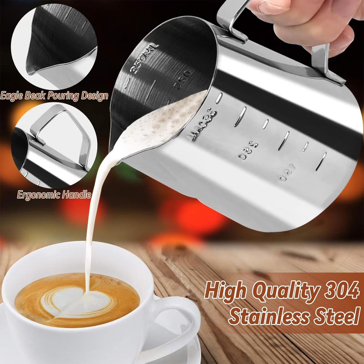 Zjyufy Coffee Tamper Set,51mm Espresso Accessories Kit with Coffee Tamper, WDT Tool, Tamper Mat, Coffee Stirrer, Latte Art Pen, Milk Frothing Pitcher, 16 Coffee Stencils, Black