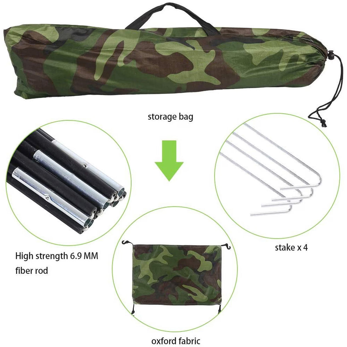 Haokaini Camouflage Tent UV Protection Waterproof One Person Tent for Camping Hiking, Lightweight Backpacking Dome Tents, Camouflage Tent