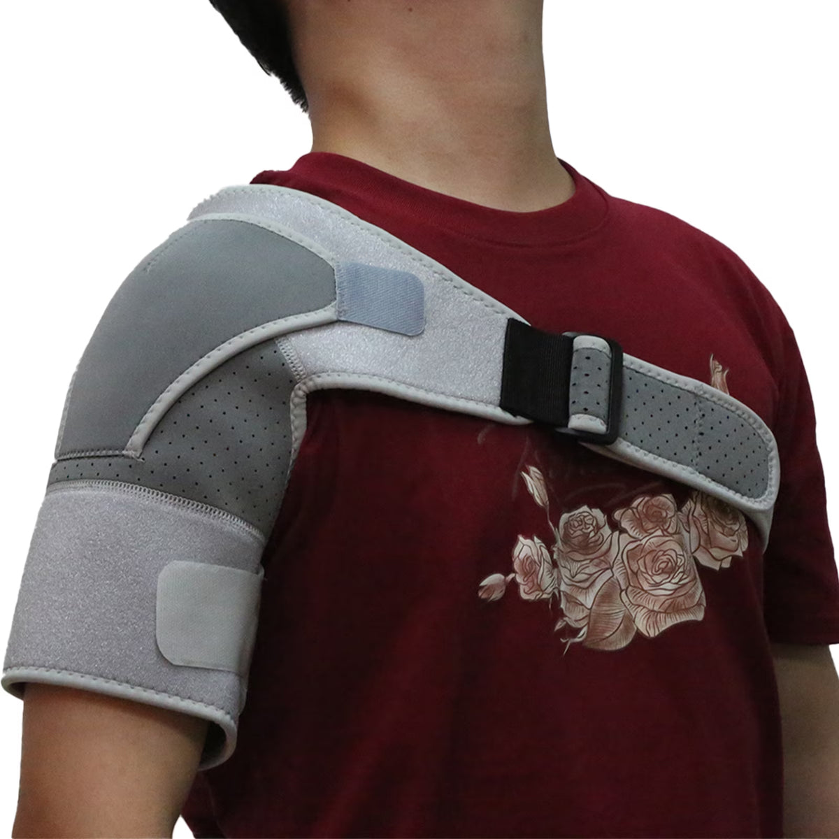 FAMKIT Shoulder Brace, Rotator Cuff Support Brace with Superior Breathability, Pressure for Preventing Strains and Dislocation, Alleviating Shoulder Pain, Adjustable Fit for Men and Women