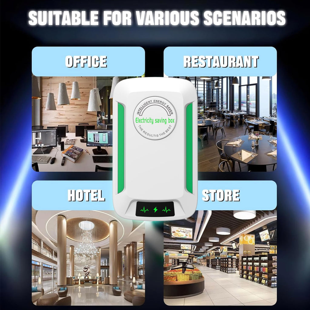 OhhGo 6 Pack Power Saver, Energy Saving Device Electricity Saving Box High Efficiency Household Stable Voltage Device Reduces Energy Costs US Plug