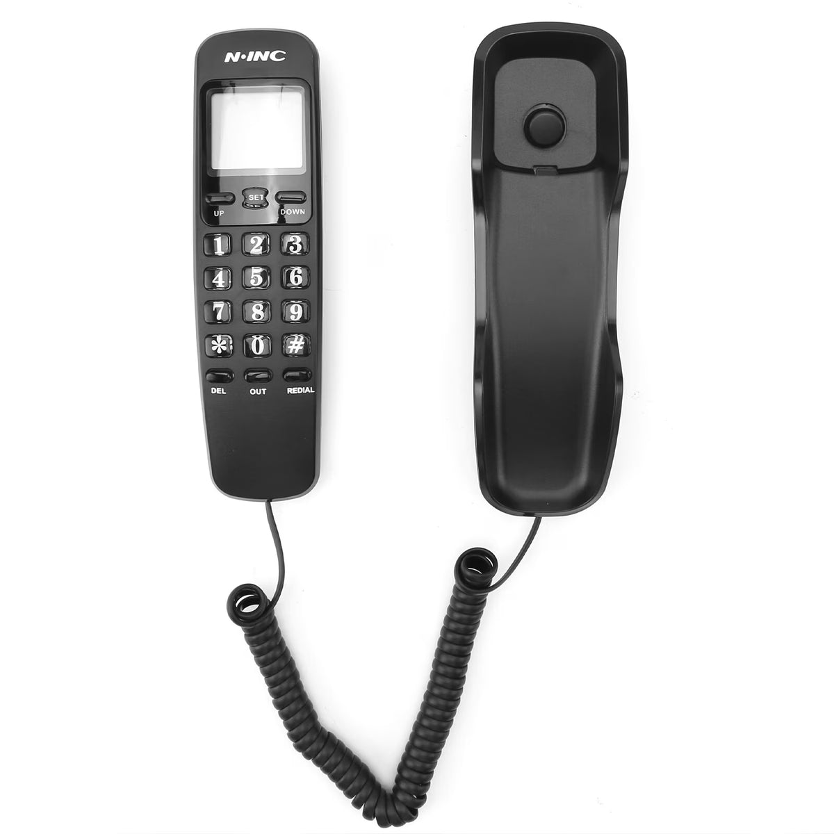 FAMKIT Corded Phone for Home, Durable landline Phone with Large Buttons for Seniors, Versatile Mini Phone for The Home, Office, and More, Black