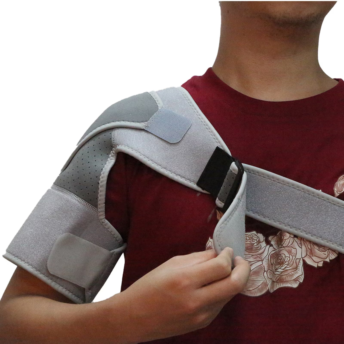 FAMKIT Shoulder Brace, Rotator Cuff Support Brace with Superior Breathability, Pressure for Preventing Strains and Dislocation, Alleviating Shoulder Pain, Adjustable Fit for Men and Women