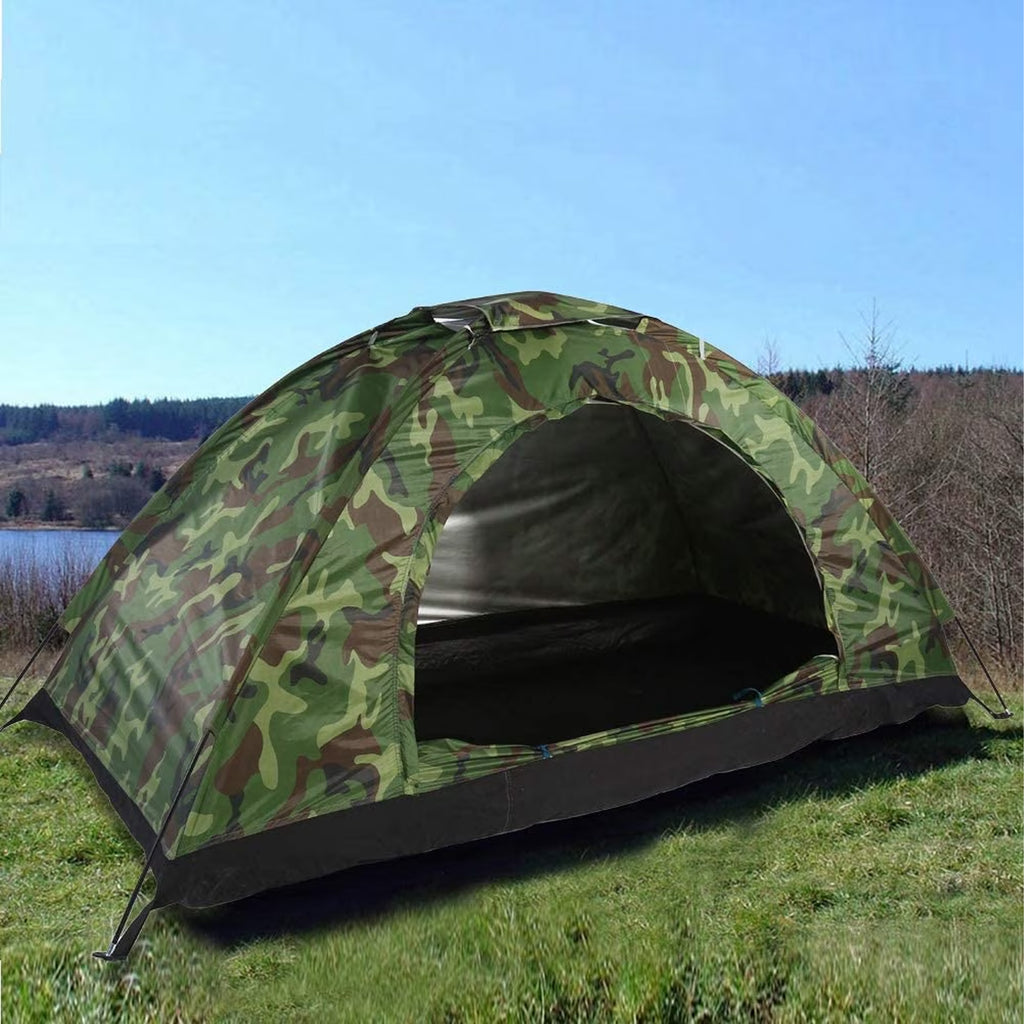 Haokaini Camouflage Tent UV Protection Waterproof One Person Tent for Camping Hiking, Lightweight Backpacking Dome Tents, Camouflage Tent