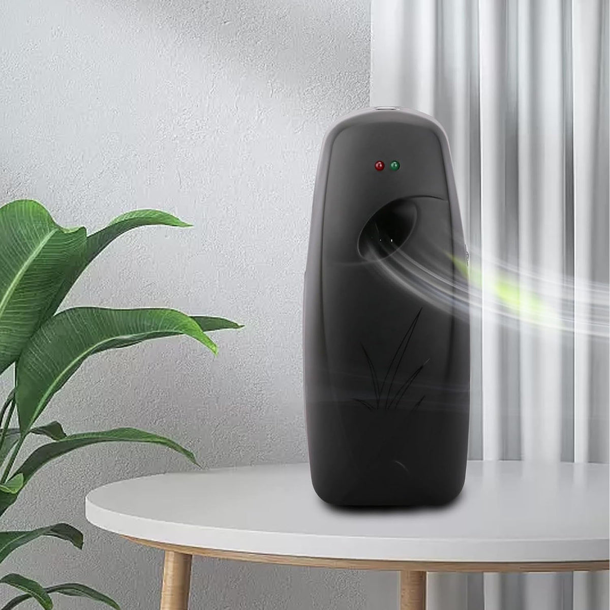 Diceevil 2 Pack Automatic Fragrance Dispenser - Wall Mount/Free Standing Air Freshener Dispenser, Adjustable Aromatherapy Machines Aerosol Spray Dispenser for Home Indoor Bathroom, Hotel, Office, Black