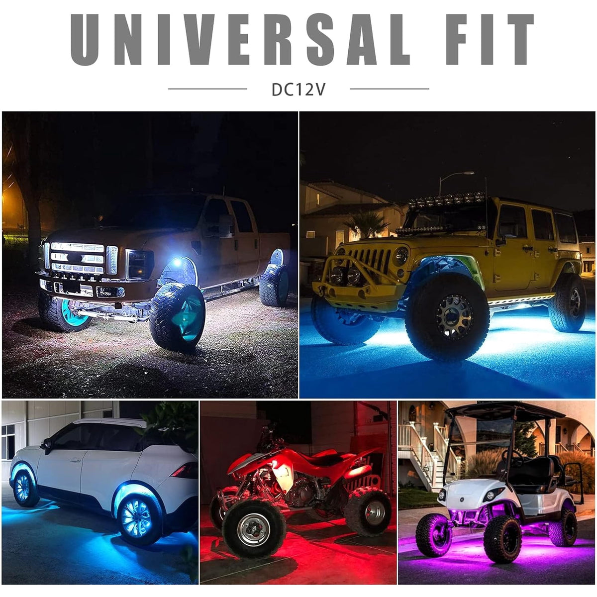 OhhGo 10 Pods RGB LED Rock Lights, TSV RGB LED Neon Lights Kit with APP Control Music Mode 160 LEDs, Waterproof Multilcolor Underglow Lights for Off-Road Trucks Cars ATV SUV RZR