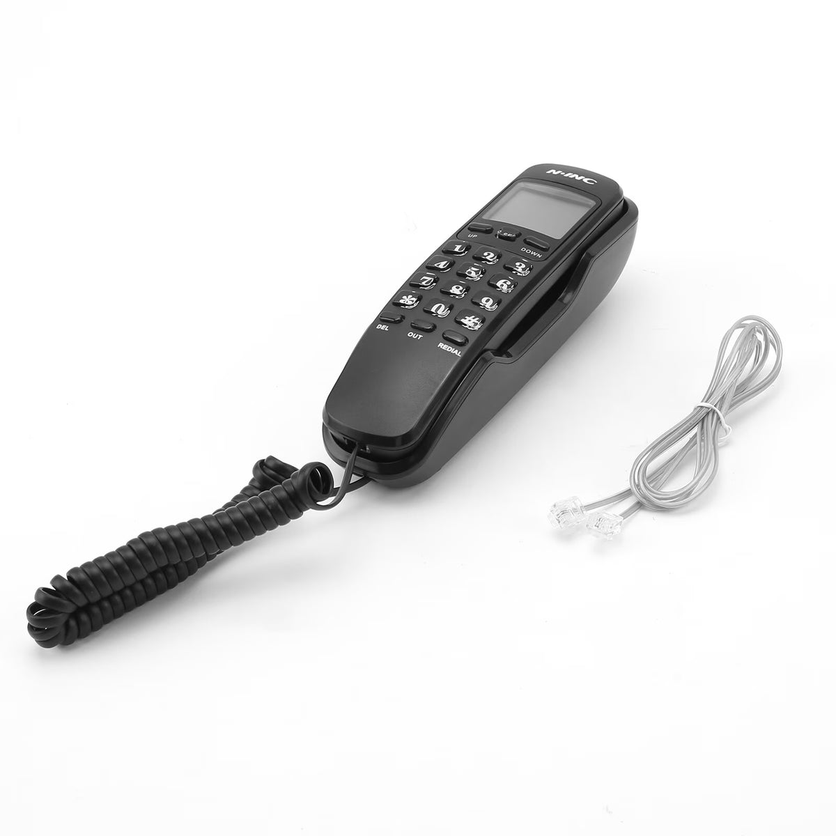 FAMKIT Corded Phone for Home, Durable landline Phone with Large Buttons for Seniors, Versatile Mini Phone for The Home, Office, and More, Black