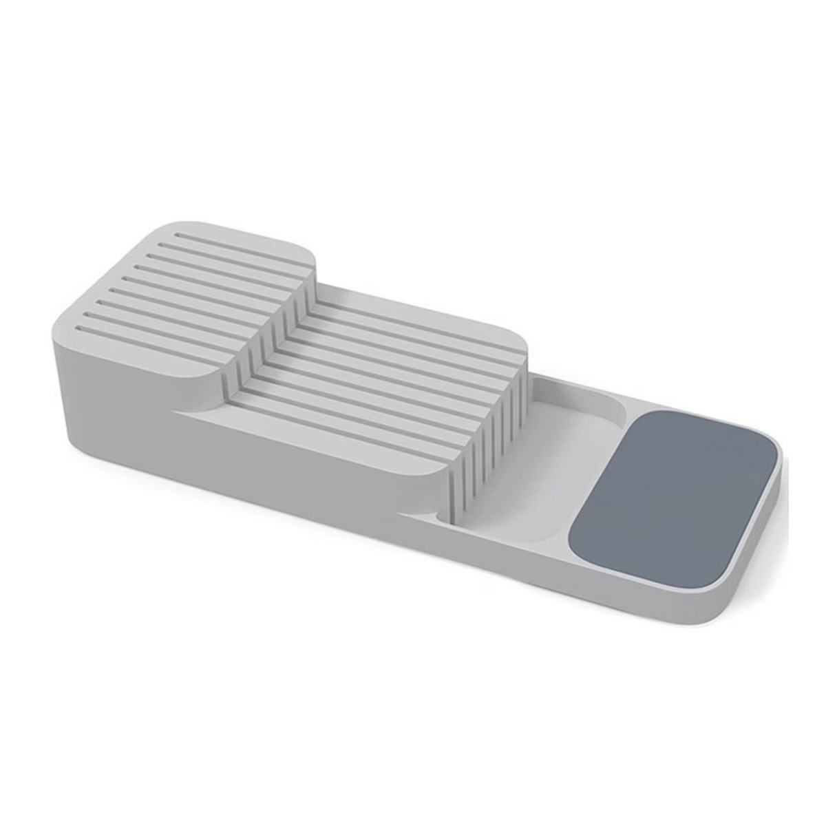 Leyeet Knife Organizer, Knife Storage DrawerStore Knife Organizer, holds up to 9 knives, Kitchen Organization & Drawer Storage Compact, Grey