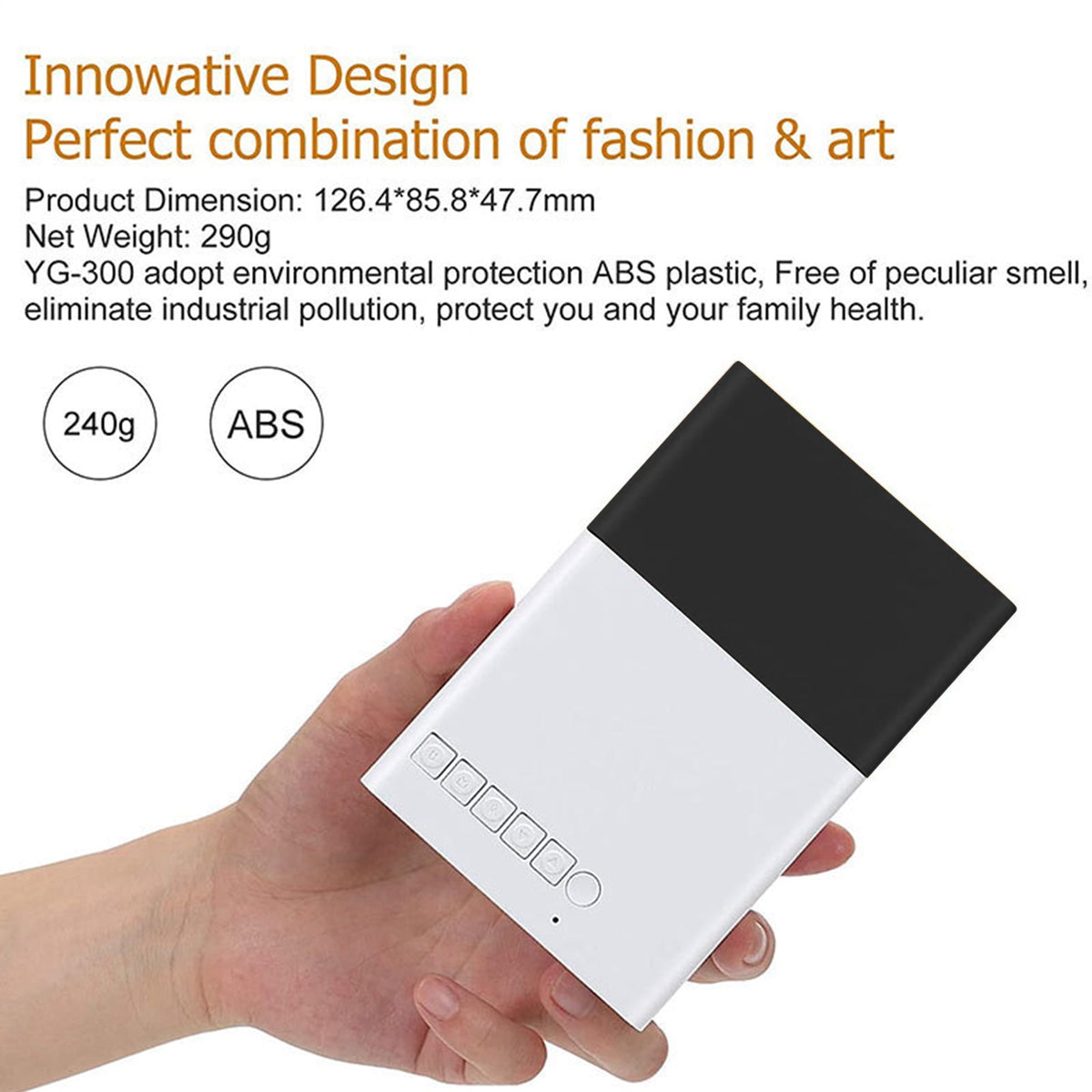 OhhGo Mini Projector 1080P Portable Projector, Small Movie Proyector for Home Theater/Car Cinema, Support Audio/USB/AV/TF for PS4 Laptop TV