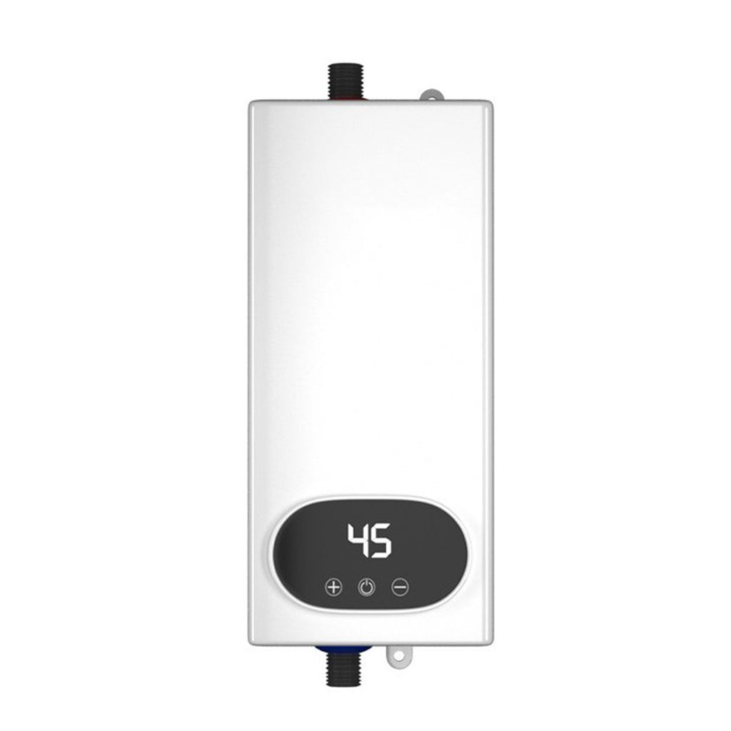 FAMKIT Electric Tankless Water Heater, 5500W Instant Electric Water Heater with Digital Display for Kitchen Bathroom Washin