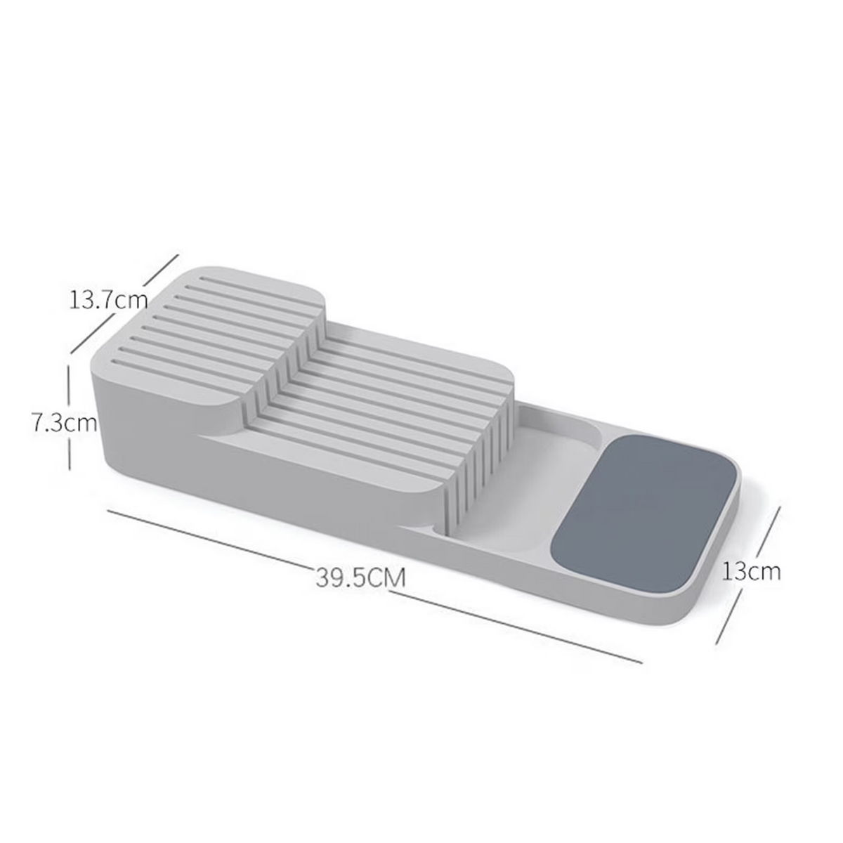 Leyeet Knife Organizer, Knife Storage DrawerStore Knife Organizer, holds up to 9 knives, Kitchen Organization & Drawer Storage Compact, Grey