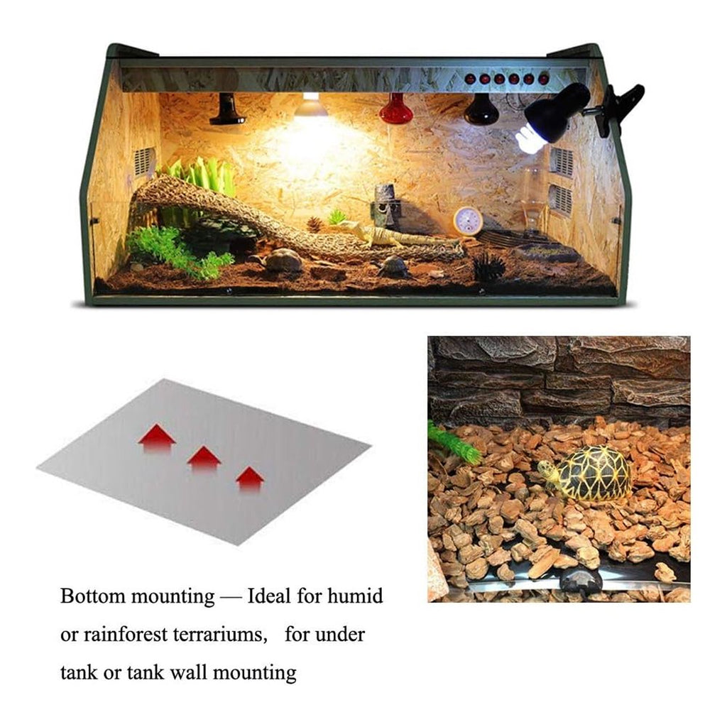 FAMKIT Reptile Heating Pad, 20W Pet Reptile Heating Pad Warmer with Temperature Control, Power Adjustment Under Tank Terrarium Heater Heat Mat for Reptiles Turtle, Tortoise, Snakes, Lizard, Gecko, 2 Pack