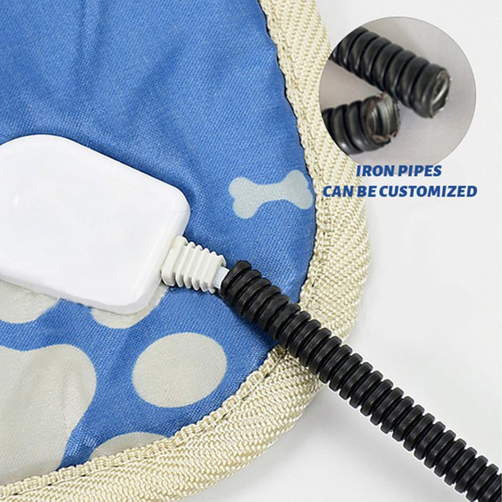 Haokaini Pet Heating Pad, Heated Cat Dog Bed Mat, Waterproof Adjustable Temperature Timed Heated Puppy Bed Pads with Chew Resistant Cord, Reusable Kitty Mats for Dogs Cats Small Animals