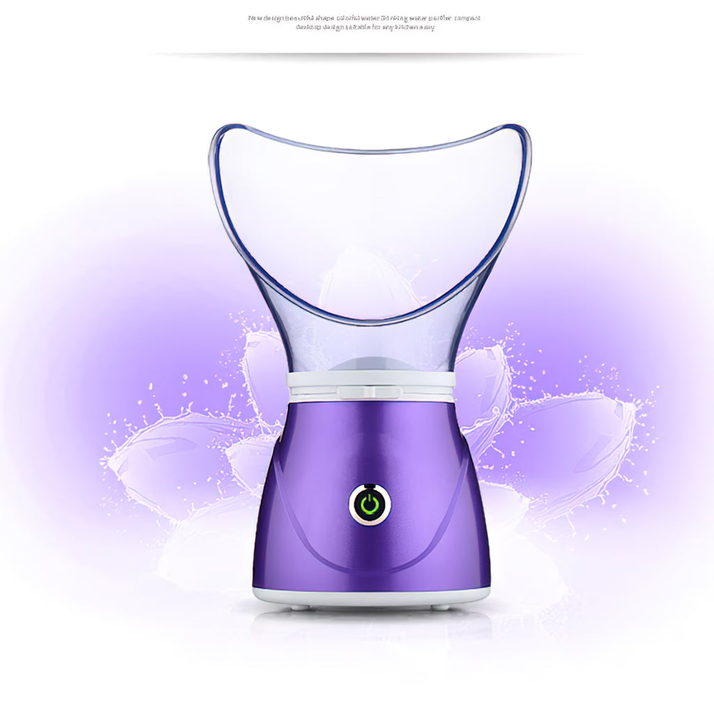 Hinzonek Facial Steamer, 110V Facial Spa Pores Steam Skin Clean Sauna Beauty Face Mist Thermal Steamer Beauty Instrument (Purple)