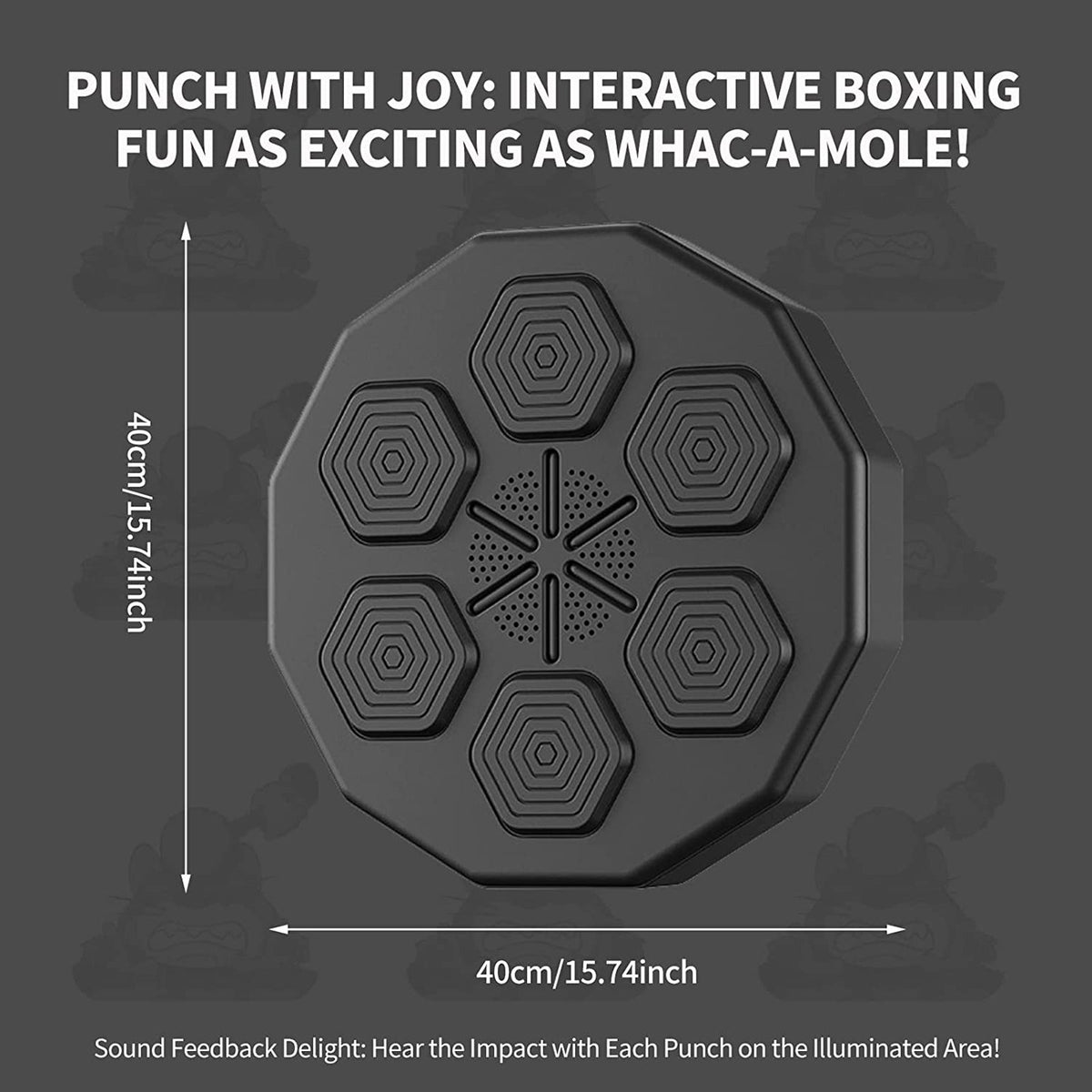 FAMKIT Music Boxing Machine, Smart Bluetooth Music Boxing Training Equipment, Wall-Mounted Boxing Exercise Equipment, Music Boxing Target Workout Punching Machine for Kids and Adults