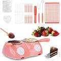 Hinzonek Electric Chocolate Melting Pot, Melting Pot Chocolate Fondue Melting Machine With Double Pot Kitchen，Candy Melts Candy And Chocolate Melting Pot