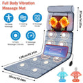 Massage Mat for Full Body,Back Massager,Back Massager with 10 Vibration Motors, Adjustable Heating Level and Intensity,Massage Chair Pad for Neck, Back, Waist, Legs